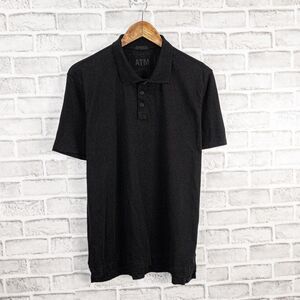 ATM Anthony Thomas Melillo Short Sleeve Polo shirt in Black Cotton Men'sSize L